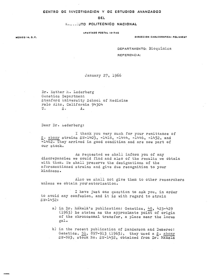 NLM pirated bbgkjn Manuel V. Ortega to EML 1-27-66 p1